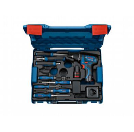 060186810R Set combinat  GSR 12V-15 Professional şi scule manuale - ROBERT BOSCH 060186810R imagine