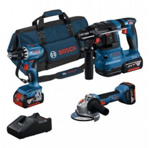 0615A5007L Set combinat  PRO Trusă de 3 scule de 18 V: GSR+GWS+GBH+3 x 4.0Ah+GAL 18V-40 - ROBERT BOSCH 0615A5007L  imagine