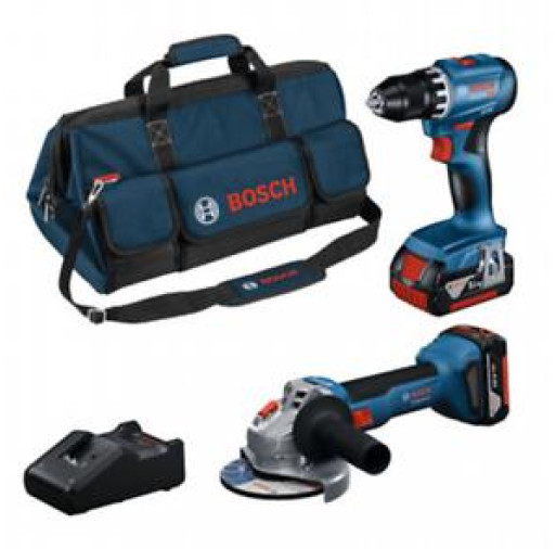 0615A5007N PRO Trusă de 2 scule de 18 V GSR + GWS + 2 x 4.0Ah + GAL - ROBERT BOSCH 0615A5007N  imagine