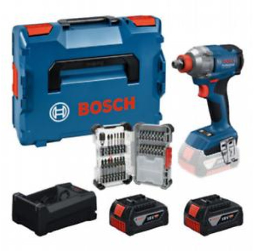0615A500DY PRO Trusă de scule: GDX 18V-285 + 1 x GBA 18V 5.0Ah + GAL 18V-80 + set de 31 de biţi - ROBERT BOSCH 0615A500DY  imagine