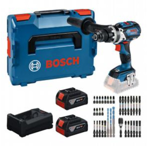 0615A500E0 Trusă de scule: GSB 18V-110 C + 2x GBA 5.0Ah + GAL 12V/18V-80 + set de biţi - ROBERT BOSCH 0615A500E0  imagine