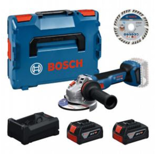 0615A500E6 Trusă de scule: GWS 18V-11 S + 2x GBA 5.0Ah + GAL 12V/18V-80 + discuri de tăiere de 125 mm - ROBERT BOSCH 0615A500E6  imagine