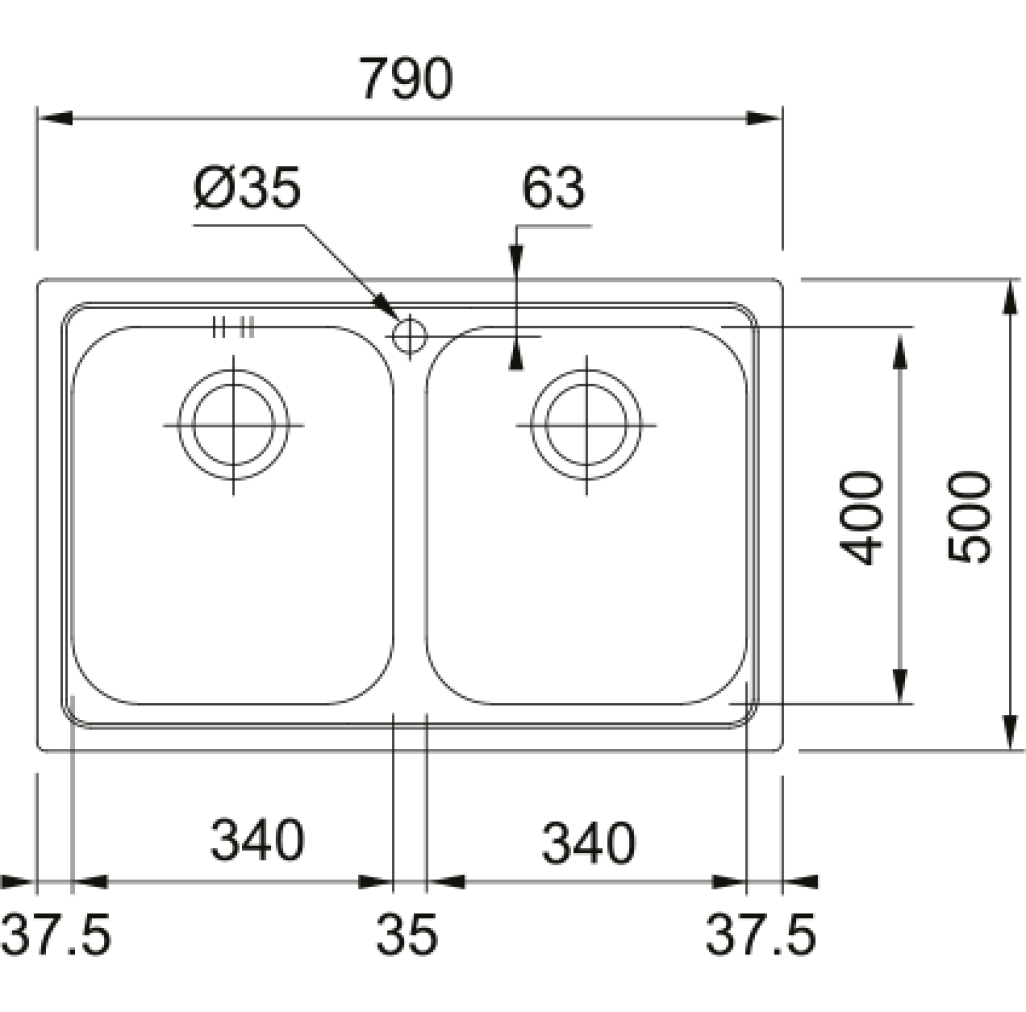 101.0153.295 Chiuveta Franke Logica Line - LLL 620 Inox Dekor -  Franke 101.0153.295  imagine 1