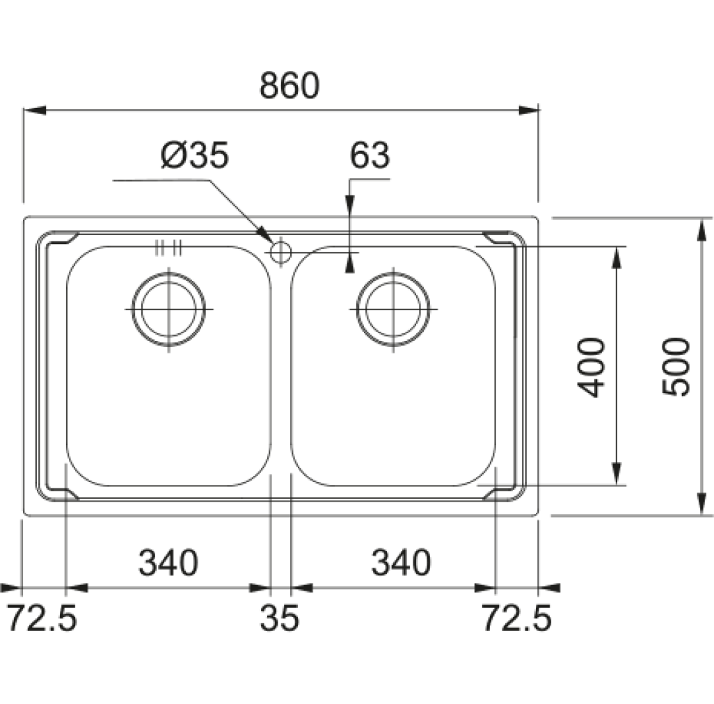 101.0153.297 Chiuveta Franke Logica Line - LLL 620-L Inox Dekor  -  Franke 101.0153.297 imagine 1