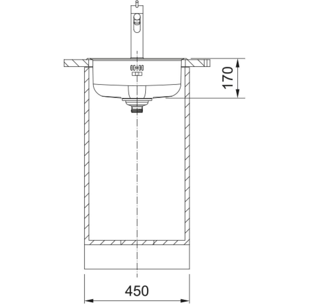 101.0692.523 Chiuveta bucatarie Franke Rondo ROX 610/110-38, d 435mm, inox -  Franke 101.0692.523 imagine 1