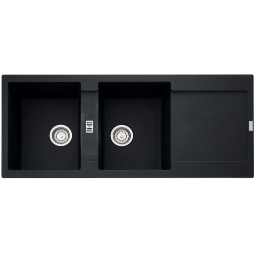 114.0157.498 Chiuveta bucatarie Franke Maris MRG 621 reversibila, 1160x500mm, tehnologie Sanitized, fragranite, Nero -  Franke 114.0157.498  imagine