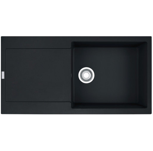 114.0630.730 Chiuveta bucatarie Franke Maris MRG 611-L reversibila, 970x500mm, tehnologie Sanitized, fragranite, Matte Black -  Franke 114.0630.730 imagine