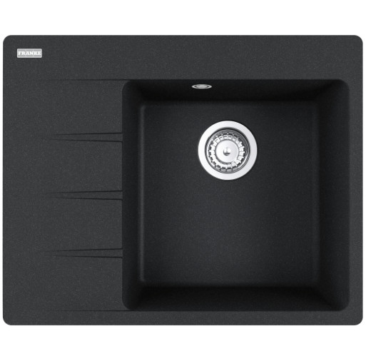 114.0633.129 Chiuveta bucatarie Franke Centro CNG 611/211-62 ST, picurator stanga, 62x50cm, fragranite, Nero -  Franke 114.0633.129  imagine