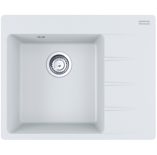 114.0633.130 Chiuveta bucatarie Franke Centro CNG 611/211-62 DR, picurator dreapta, 62x50cm, fragranite, Bianco  -  Franke 114.0633.130 imagine