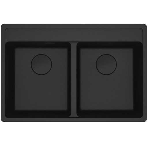 114.0661.674 Chiuveta bucatarie Franke Maris MRG 620-35-35 TL cu doua cuve, 760x510mm, fragranite, Matte Black -  Franke 114.0661.674  imagine