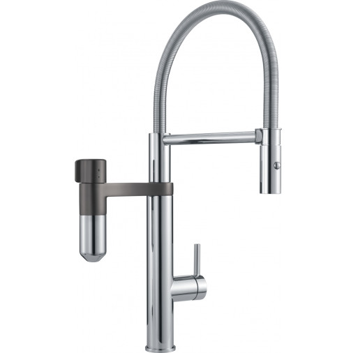 120.0621.230 Baterie bucatarie Franke Vital Semi-Pro, pipa flexibila cu 2 jeturi, sistem filtrare integrat, Crom/Gun Metal -  Franke 120.0621.230  imagine