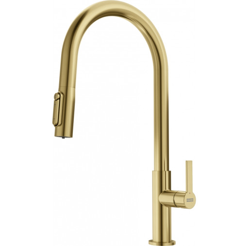 120.0736.601 Baterie bucatarie 3 cai Franke Maris Clear Water cu dus extractibil Gold  -  Franke 120.0736.601 imagine
