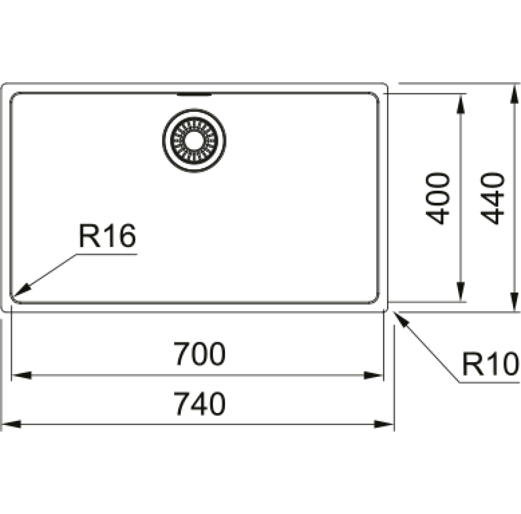 122.0525.280 Chiuveta bucatarie Franke Maris MRX 110-70 cu 1 cuva, 700x400mm, inox lucios -  Franke 122.0525.280  imagine 1