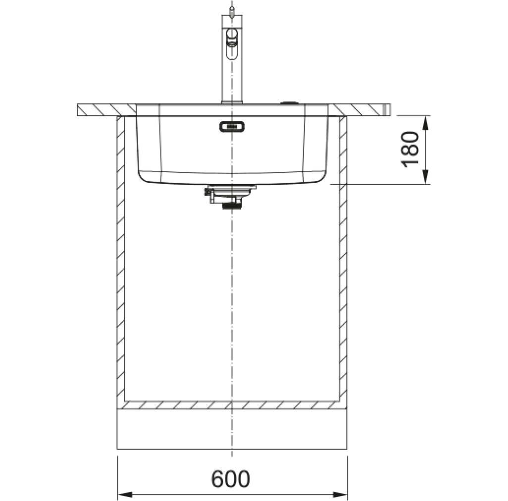 122.0706.563 Chiuveta bucatarie Franke Smart SRX 110-50 cu o cuva, 541x441mm, inox lucios -  Franke 122.0706.563  imagine 1