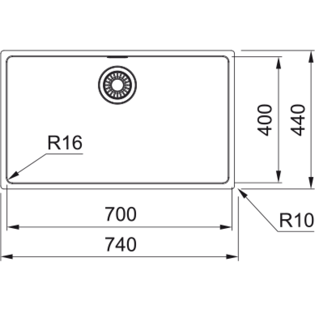 127.0525.226 Chiuveta bucatarie Franke Maris MRX 210-50 cu 1 cuva, 540x440mm, inox lucios -  Franke 127.0525.226 imagine 1