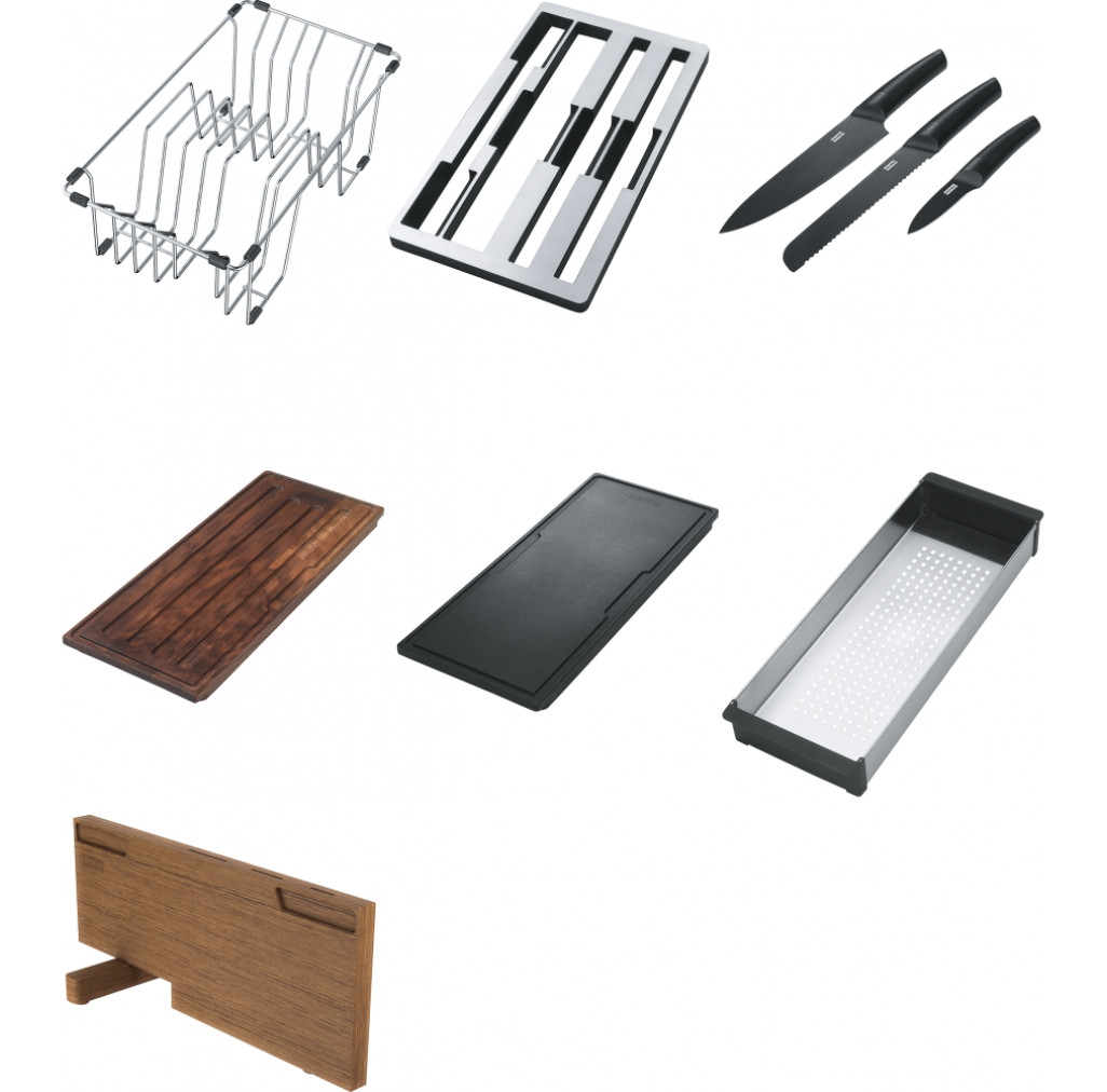 127.0538.260 Chiuveta Franke Box Center BWX 220-54-27 Inox Satinat, accesorii incluse, cuva accesorii stanga -  Franke 127.0538.260 imagine 1