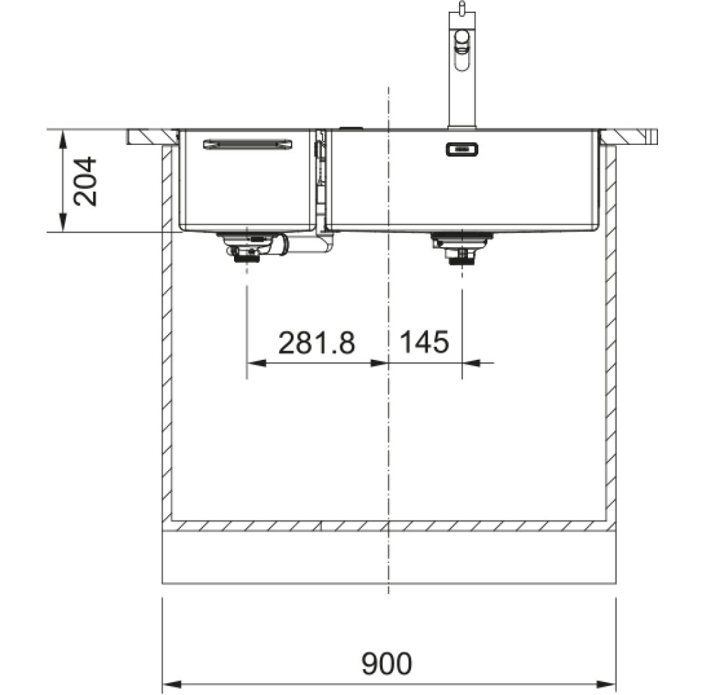 127.0538.260 Chiuveta Franke Box Center BWX 220-54-27 Inox Satinat, accesorii incluse, cuva accesorii stanga -  Franke 127.0538.260 imagine 1