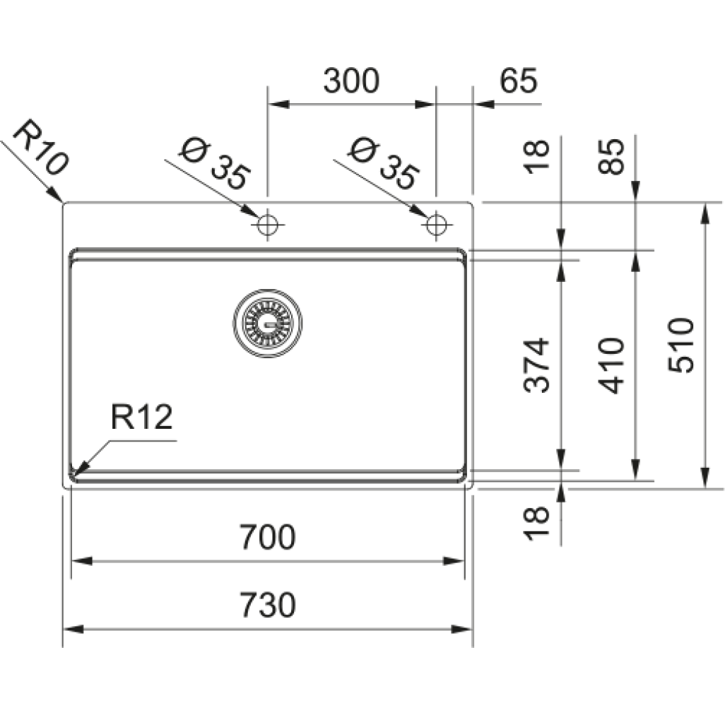 127.0749.857 Chiuveta Inox BXX PRO 210-70 -  Franke 127.0749.857 imagine 1