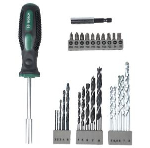 2607017201 Set burghie și capete de şurubelniţă, 27 buc.  - ROBERT BOSCH 2607017201 imagine