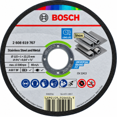 2608619767 Disc de tăiere drept Standard for Metal 115 mm, 22,23 mm