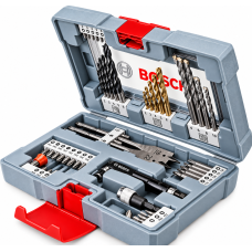 2608P00233 Set de burghie şi capete de şurubelniţă Premium X-Line, 49 buc.
