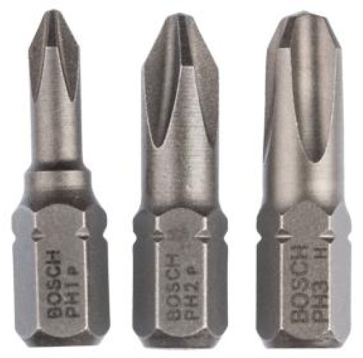 2609255967 Set capete de şurubelniţă, 3 buc., pentru şuruburi cu fantă în cruce Pozidriv (PZ)  - ROBERT BOSCH 2609255967 imagine