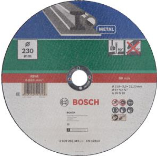 2609256319 Disc de tăiere, variantă dreaptă, D 230 mm, metal - ROBERT BOSCH 2609256319 imagine