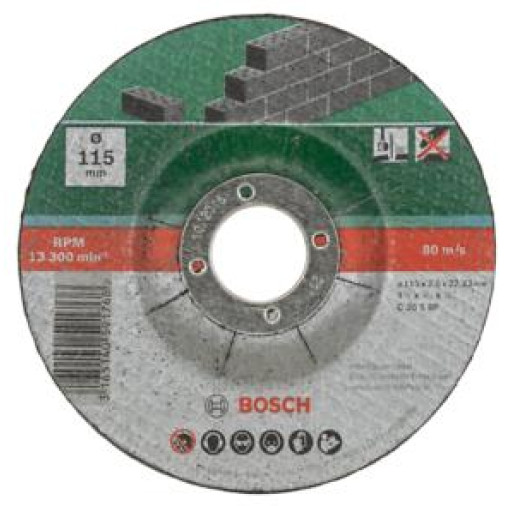 2609256334 Set discuri de tăiere , 5 buc., cu degajare, pentru piatră,  D 115 mm - ROBERT BOSCH 2609256334 imagine