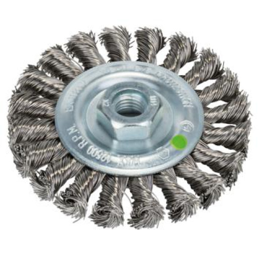 2609256509 Perie-disc pentru polizor unghiular şi polizor drept – sârmă împletită, inoxidabilă, 100 mm - ROBERT BOSCH 2609256509 imagine