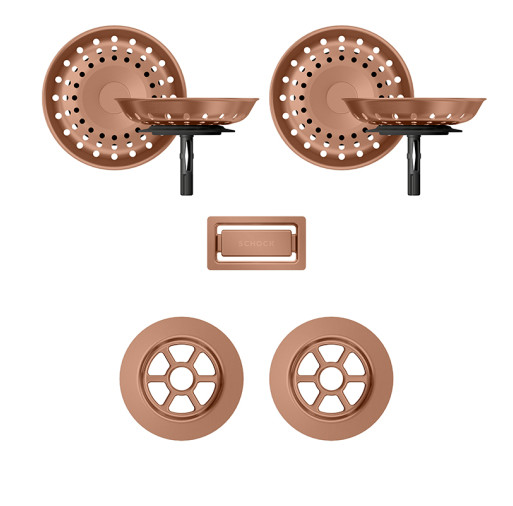 400052COB Parti vizibile Schock pt chiuveta cu kit de scurgere manual GREN200 PRED150 Cupru -  SCHOCK 400052COB imagine