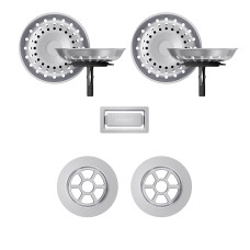 400052EDM Parti vizibile Schock pt chiuveta cu kit de scurgere manual GREN200 PRED150 Inox Periat 400052EDM imagine 28038