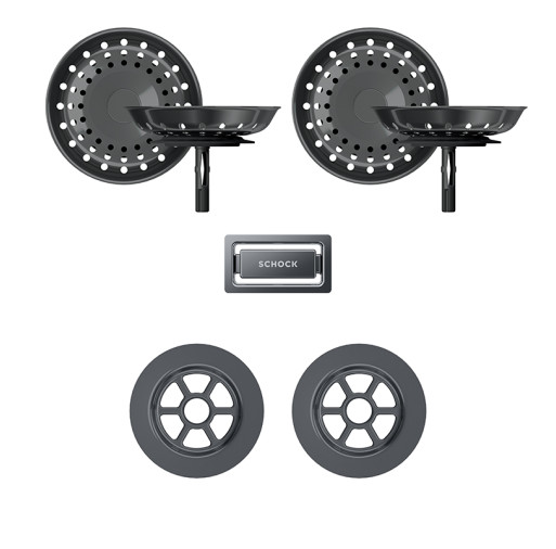400052GUB Parti vizibile Schock pt chiuveta cu kit de scurgere manual GREN200 PRED150 Gunmetal -  Schock 400052GUB imagine