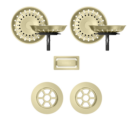 400052WGO Parti vizibile Schock pt chiuveta cu kit de scurgere manual GREN200 PRED150 White Gold -  SCHOCK 400052WGO imagine