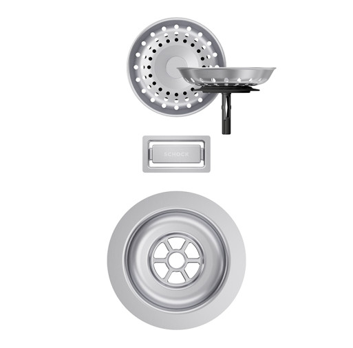 400054EDM Parti vizibile Schock pt chiuveta cu kit de scurgere manual KAIN100S-N100-N100L-N100XL KIRN100-N100L-N100XL LAHN100L-N100XL SIGN100XL Inox Periat -  SCHOCK 400054EDM imagine