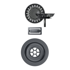 400054GUB Parti vizibile Schock pt chiuveta cu kit de scurgere manual KAIN100S-N100-N100L-N100XL KIRN100-N100L-N100XL LAHN100L-N100XL SIGN100XL Gunmetal 400054GUB imagine 28059