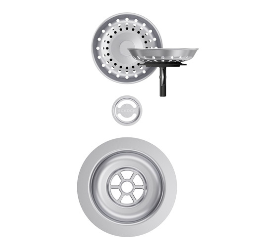 400060EDM Parti vizibile Schock pt chiuveta cu kit de scurgere manual MONN100S-N100 NEMN100S-N100 MANR100 TOLD100X GAXN100-N100L Inox Periat -  SCHOCK 400060EDM imagine