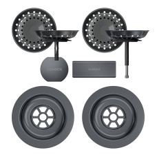 400067GUB Parti vizibile Schock pt chiuveta cu kit de scurgere automat HONN200 KALM175 SIGD150-D200 WATD150 Gunmetal 400067GUB imagine 28987