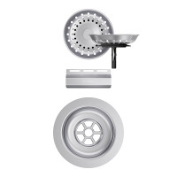 400068EDM Parti vizibile Schock pt chiuveta cu kit de scurgere manual MOND100X-D100S-D100-D100L Inox Periat 400068EDM imagine 28118