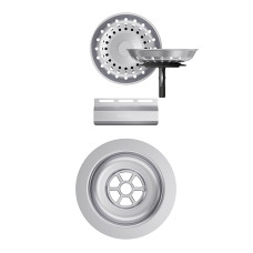 400068EDM Parti vizibile Schock pt chiuveta cu kit de scurgere manual MOND100X-D100S-D100-D100L Inox Periat 400068EDM imagine 28118