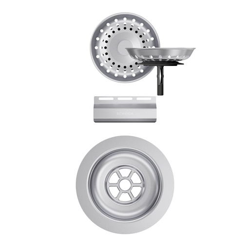 400068EDM Parti vizibile Schock pt chiuveta cu kit de scurgere manual MOND100X-D100S-D100-D100L Inox Periat -  SCHOCK 400068EDM imagine