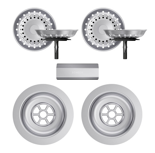 400070EDM Parti vizibile Schock pt chiuveta cu kit de scurgere manual MOND150 Inox Periat -  SCHOCK 400070EDM imagine