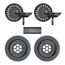 400070GUB Parti vizibile Schock pt chiuveta cu kit de scurgere manual MOND150 Gunmetal 400070GUB imagine 28139