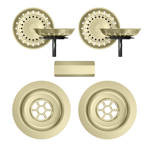 400070WGO Parti vizibile Schock pt chiuveta cu kit de scurgere manual MOND150 White Gold -  SCHOCK 400070WGO imagine