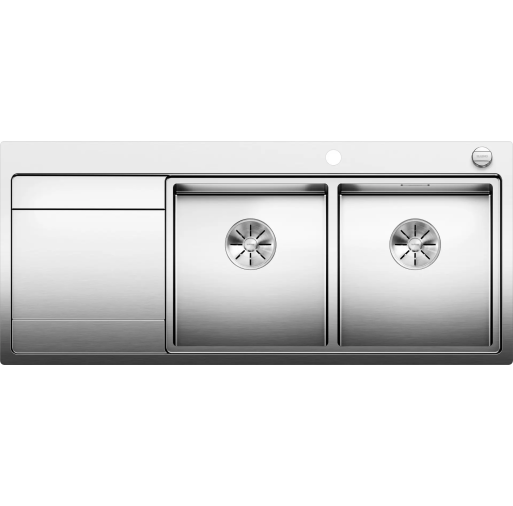 521665 Blanco Divon II - Chiuvetă, 116x51 cm, cu control scurgere, oțel inoxidabil -  Blanco 521665 imagine