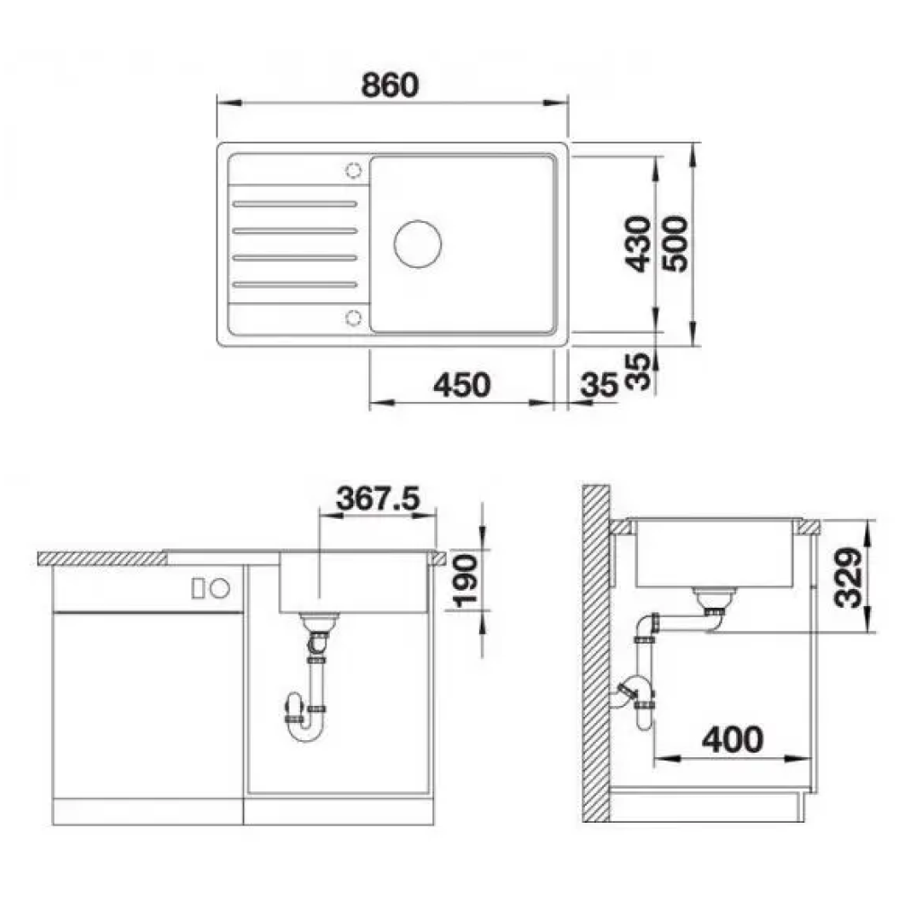 523326 Blanco Legra XL 6 - Chiuvetă silgranit, 86x50 cm, antracit -  Blanco 523326 imagine 1