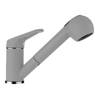 525120CROM Baterie bucatarie Schock Cosmo Cristalite Croma cu cap extractibil, 2 tipuri de jet, aspect granit, cartus ceramic, gri 525120CROM imagine 28270