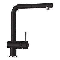 Baterie bucatarie Schock Epos Cristalite Nero cu dus extractabil, aspect granit, cartus ceramic,negru 540120NERO imagine 28279