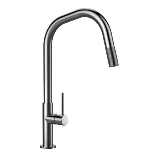 545120EDM Baterie bucatarie Schock Talinos Inox periat cu cap extractibil, 2 tipuri de jet, cartus ceramic -  SCHOCK 545120EDM imagine