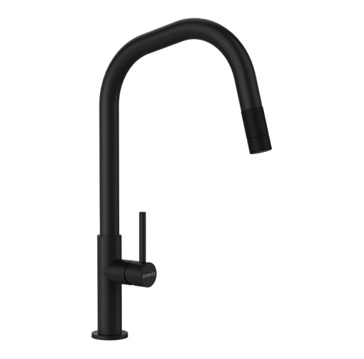 545120S Baterie bucatarie Schock Talinos Negru cu cap extractibil, 2 tipuri de jet, cartus ceramic -  Schock 545120S imagine
