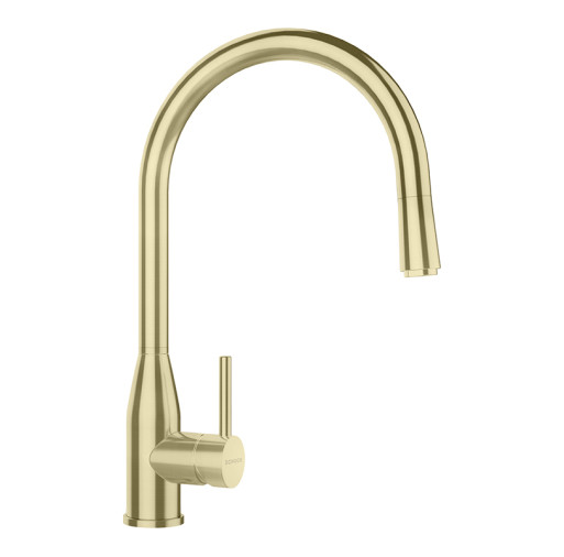 559120WGO Baterie bucatarie Schock Kavus White Gold cu cap extractibil, cartus ceramic -  SCHOCK 559120WGO imagine